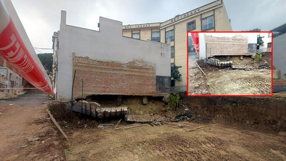 İzmir'de temelinde kayma olan bina mühürlendi