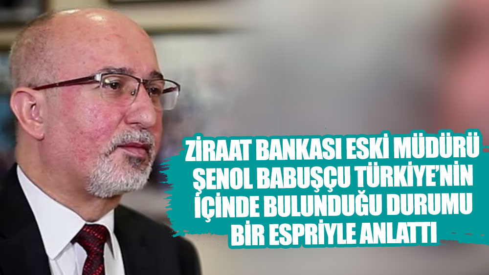 Ziraat Bankası eski müdürü Babuşçu Türkiye'nin içinde bulunduğu durumu bir espriyle anlattı
