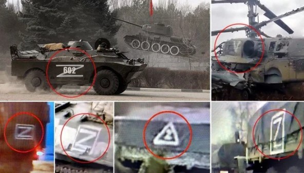 Rus askeri araçlarında gizemli işaretler dikkat çekti