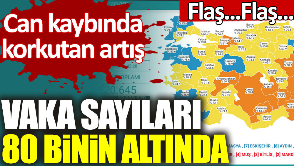 Vaka sayıları 80 binin altında. Vefat sayısında korkutan artış