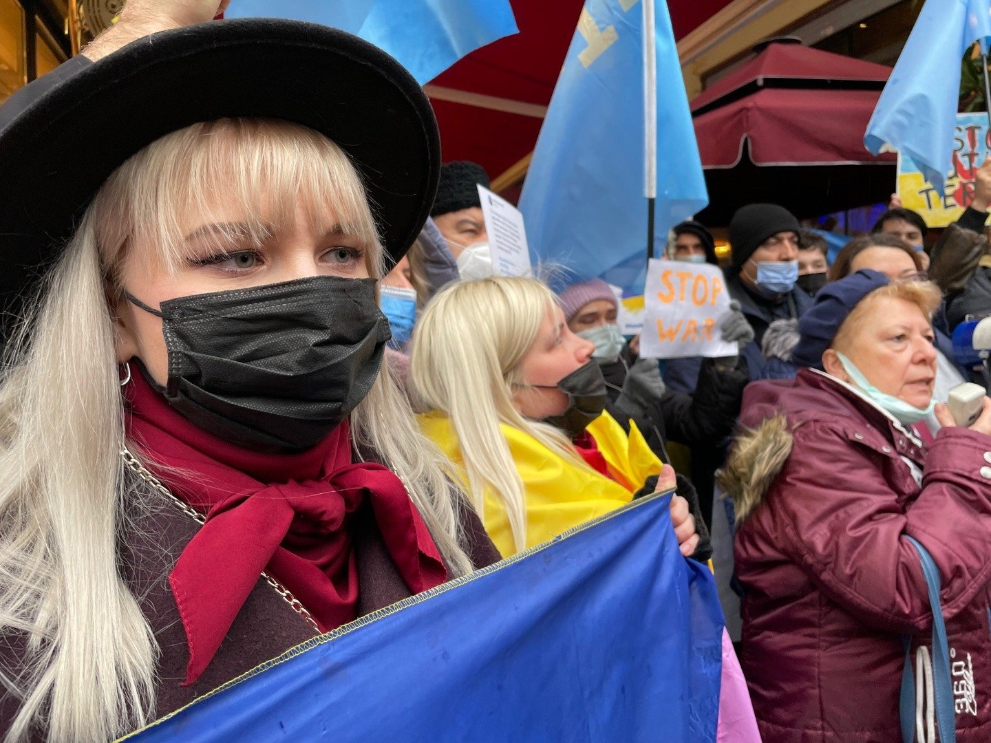 Ukraynalılardan İstanbul’da protesto gösterisi