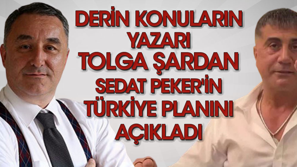 Derin konuların yazarı Tolga Şardan Sedat Peker'in Türkiye planını açıkladı
