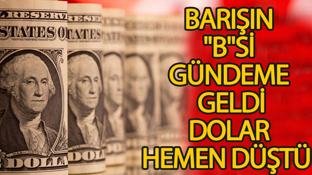 Dolar düştü. Barışın B'si gündeme geldi dolar hemen düştü 