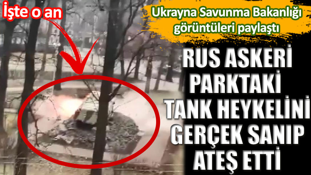 Rus askeri parktaki tank heykeline gerçek sanıp ateş etti
