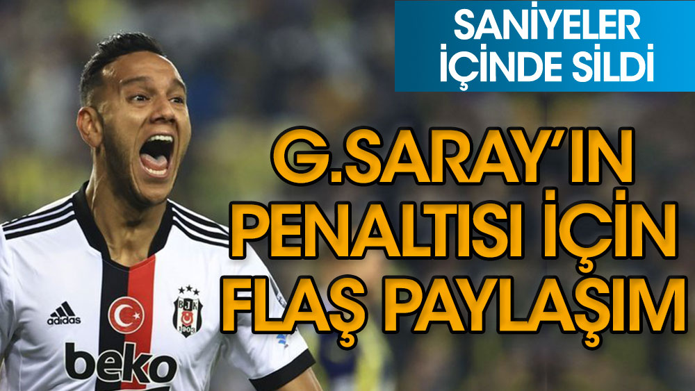 Beşiktaşlı Josef de Souza'dan Galatasaray'ın penaltısına flaş gönderme
