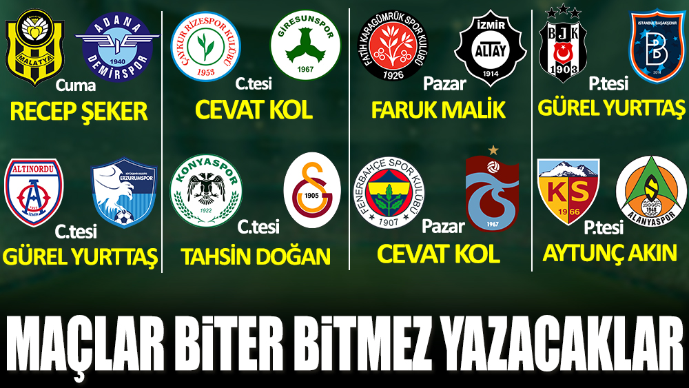 Süper Lig ve 1.Lig'de 28. hafta heyecanı Yeniçağ'da yaşanacak! İşte haftanın programı