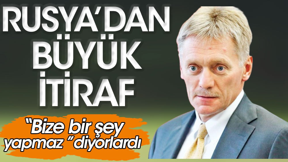 Rusya’dan büyük itiraf