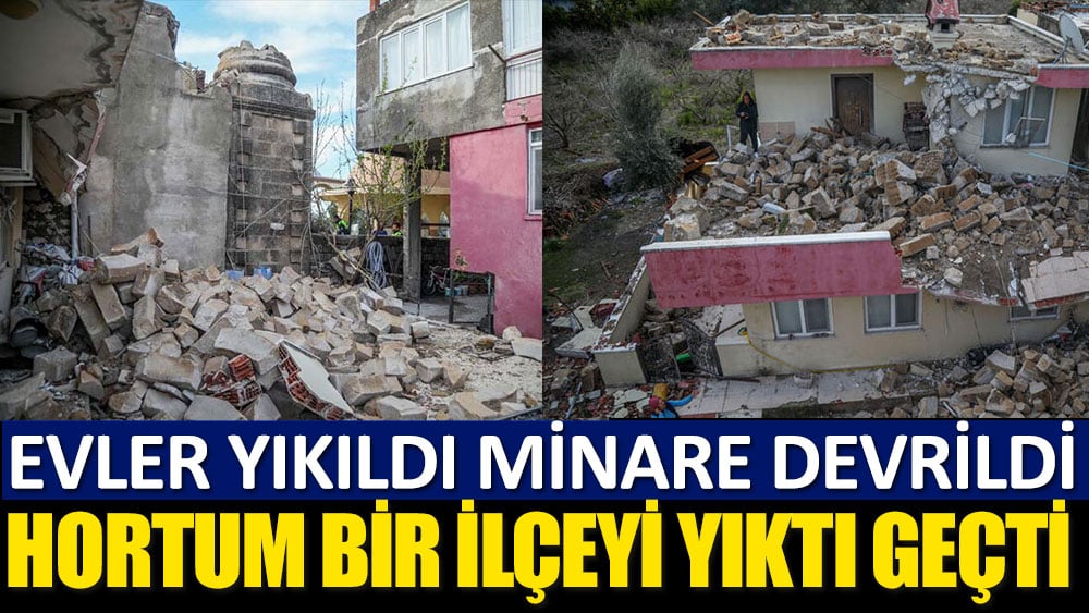 Hortum bir ilçeyi yıktı geçti