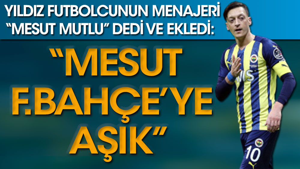 ''Mesut Özil Fenerbahçe'ye aşık''