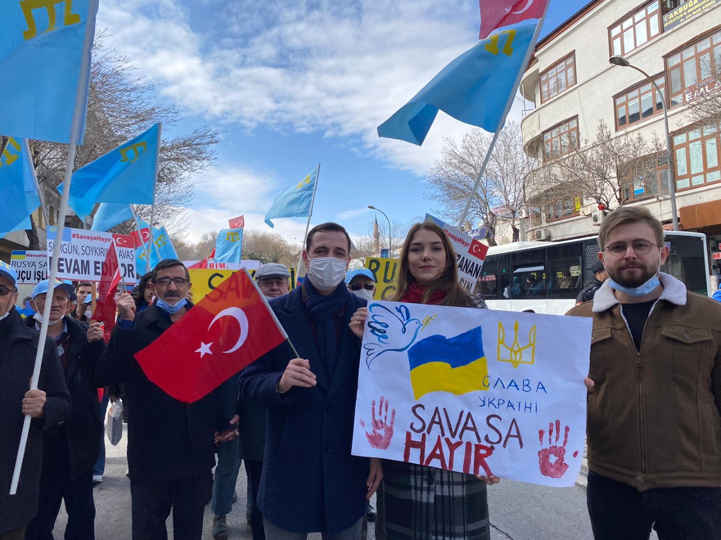 Konya'da 'Savaşa hayır' yürüyüşü!