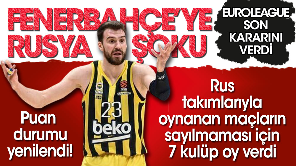 Euroleague'nin Rusya kararı Fenerbahçe'yi yıktı