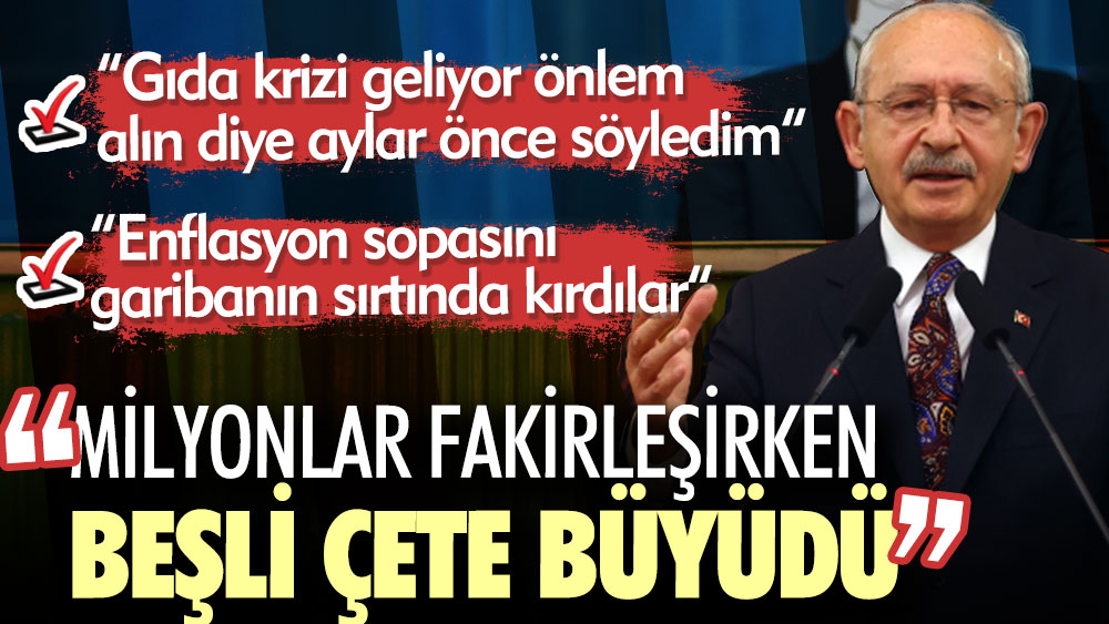 Kemal Kılıçdaroğlu: Enflasyon sopasını garibanın sırtında kırdı