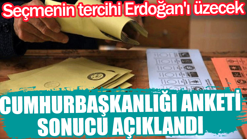 Seçmenin tercihi Erdoğan'ı üzecek: Cumhurbaşkanlığı anketi sonucu yayınlandı