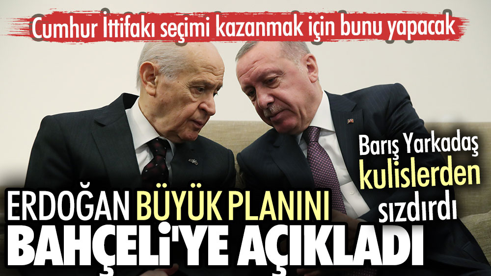 Erdoğan büyük planını Bahçeli'ye açıkladı. Barış Yarkadaş kulislerden sızdırdı