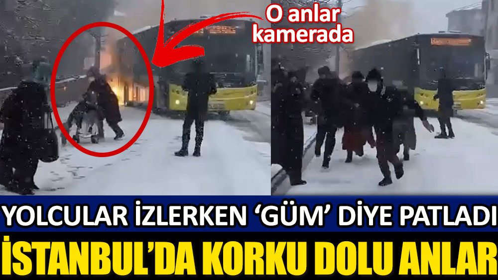 İstanbul’da korku dolu anlar. Yolcular izlerken ‘güm’ diye patladı