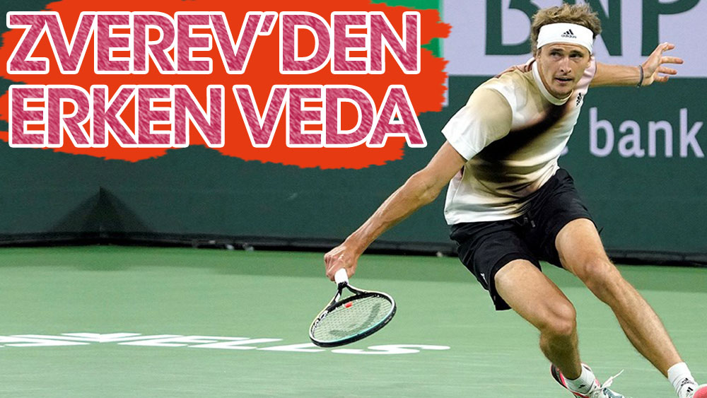 Alman tenisçi Zverev'den Indian Wells'e erken veda