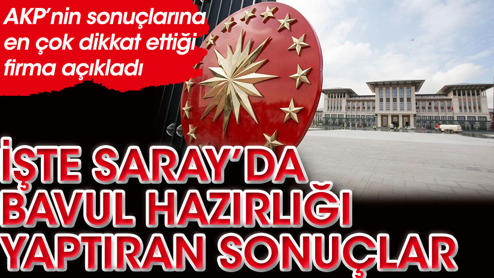 AKP'nin en güvendiği firmanın anketinden Saray'da bavul hazırlığı yaptıracak sonuçlar!