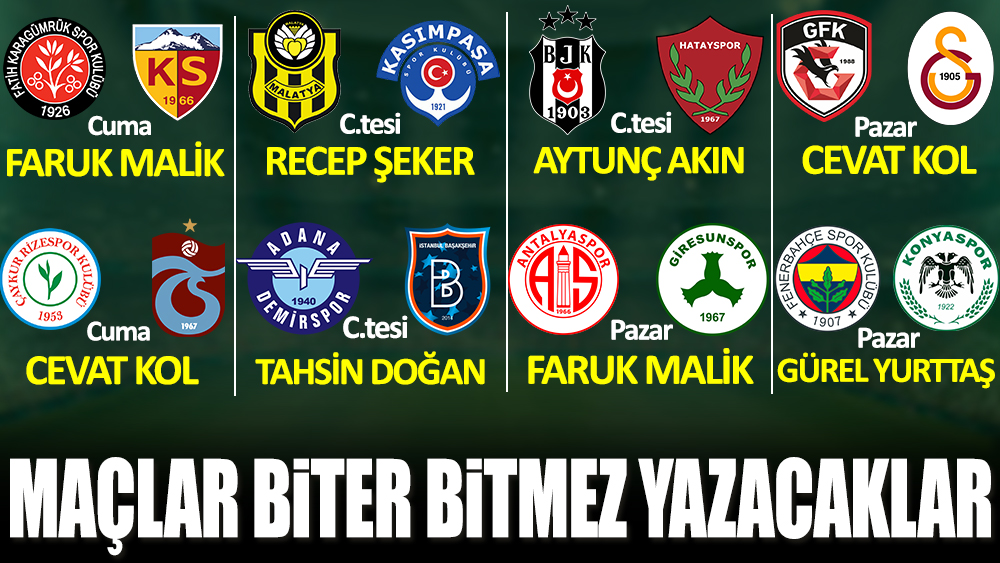Süper Lig'de 30. hafta, 1.Lig'de 29.hafta heyecanı Yeniçağ'da yaşanacak! İşte haftanın programı