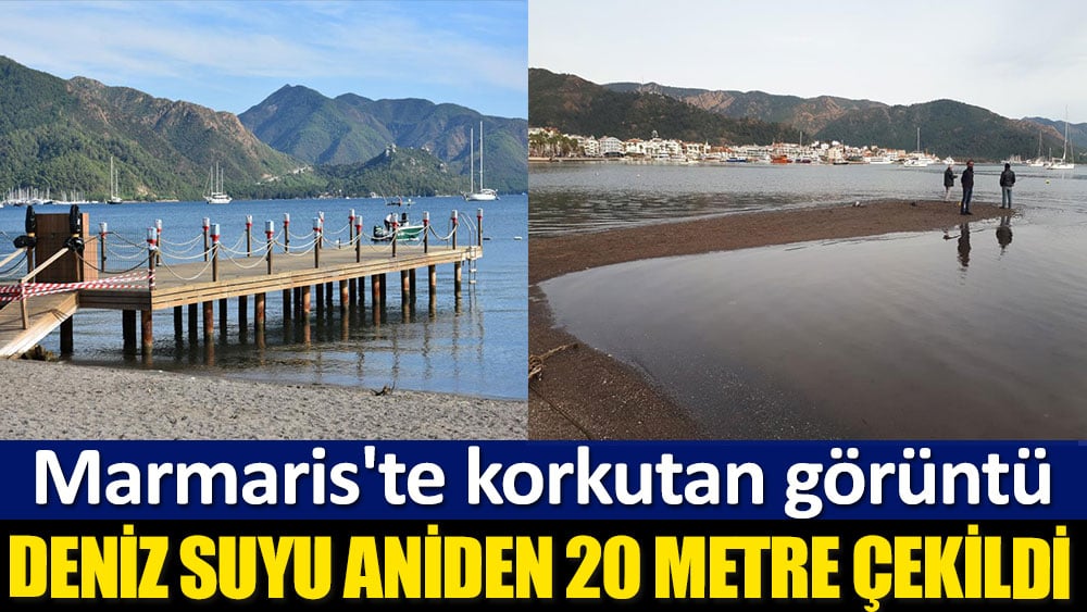 Deniz suyu aniden 20 metre çekildi