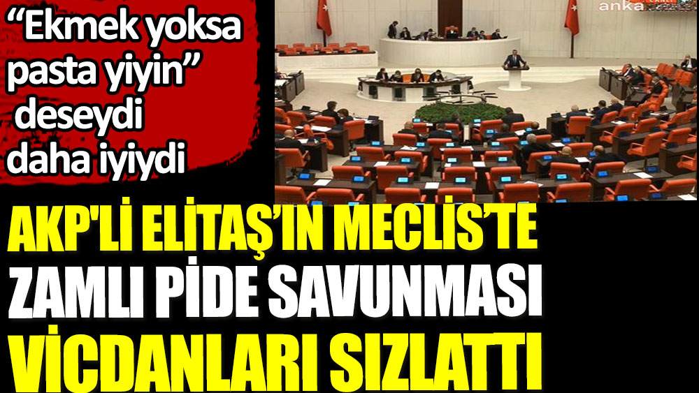 AKP'li Elitaş'ın zamlı pide savunması vicdanları sızlattı
