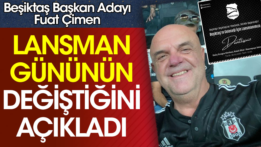 Beşiktaş Sensin Hareketi'nin lansman günü değişti
