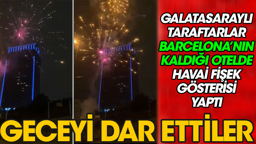 Galatasaray taraftarı Barcelona'yı uyutmadı! Geceyi dar ettiler