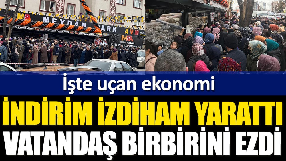 İndirim izdiham yarattı vatandaş birbirini ezdi