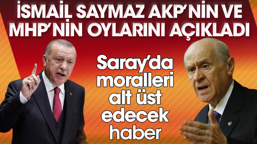İsmail Saymaz AKP'nin MHP'nin oylarını açıkladı. Saray'da moralleri alt üst edecek haber