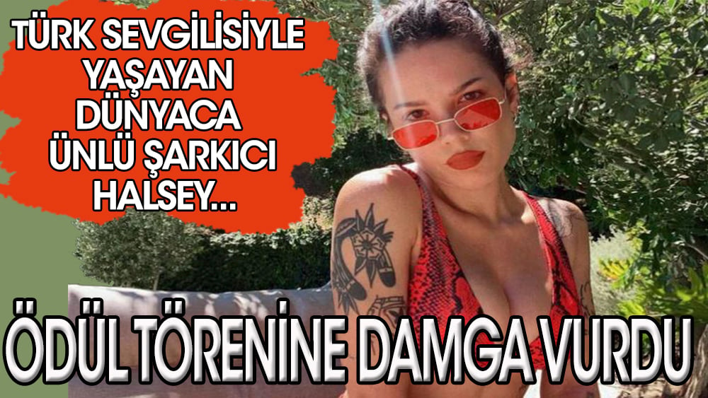 Dünyaca ünlü şarkıcı Halsey, ödül törenine dekoltesiyle damga vurdu