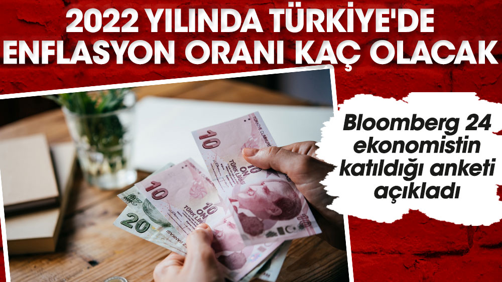 2022 yılında Türkiye'de enflasyon oranı kaç olacak? Bloomberg 24 ekonomistin katıldığı anketi açıkladı