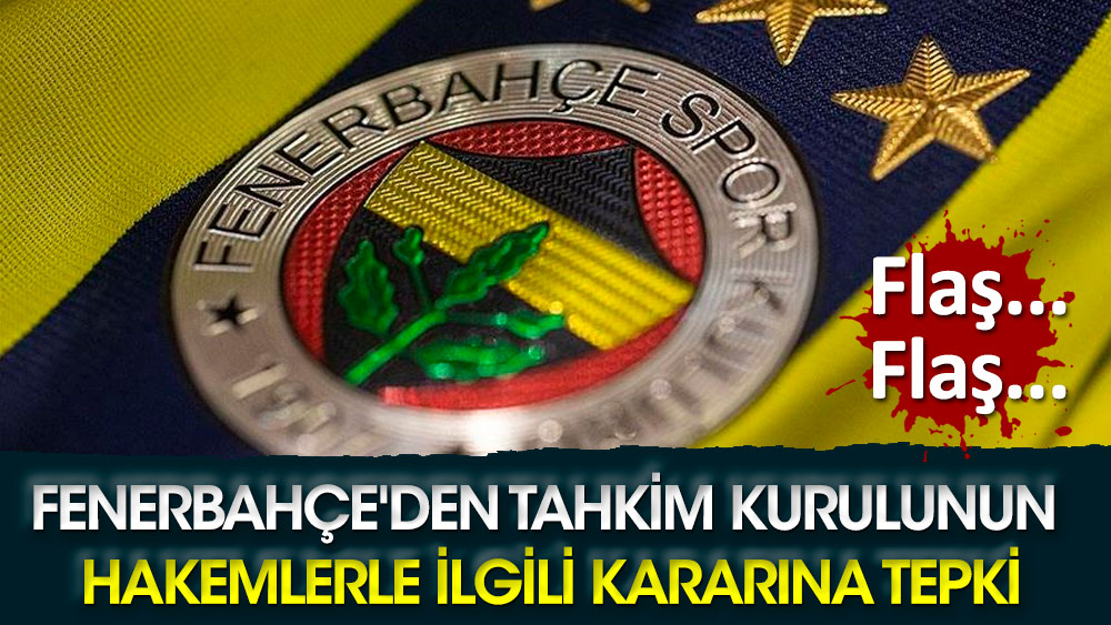 Fenerbahçe'den tahkim kurulunun kararına tepki
