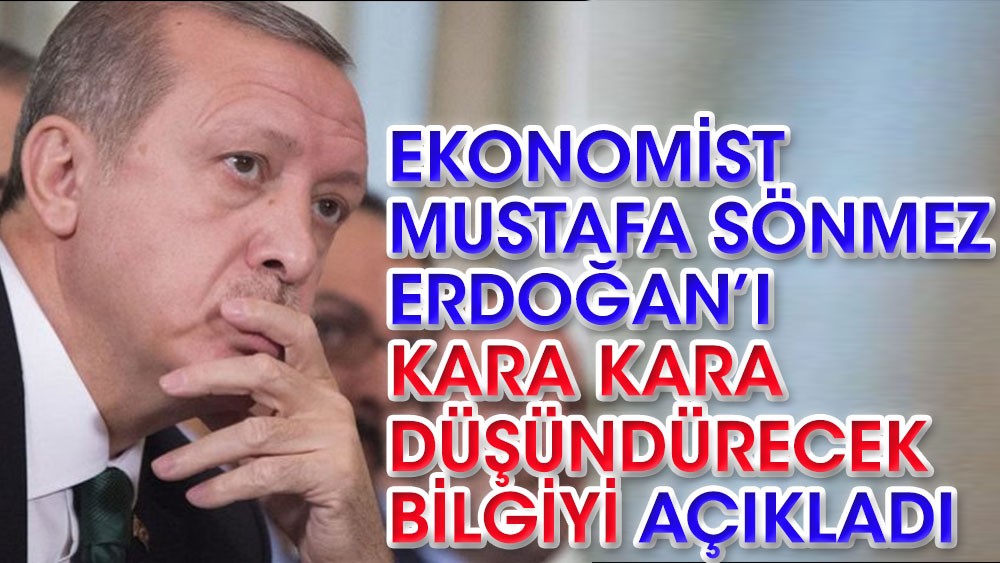 Ekonomist Mustafa Sönmez, Erdoğanı kara kara düşündürecek bilgiyi açıkladı