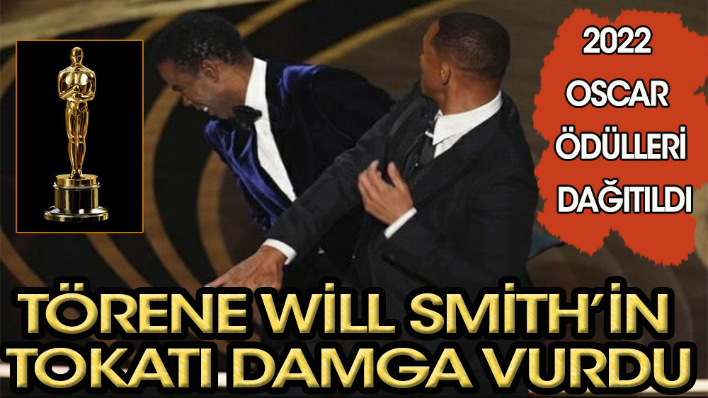 En iyi erkek oyuncu seçilen Will Smith, komedyen Chris Rock'u tokatladı