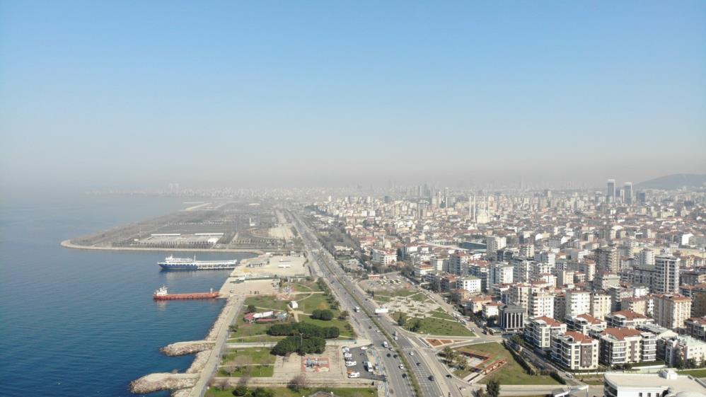 İstanbul’da kirli hava ve sis havadan görüntülendi