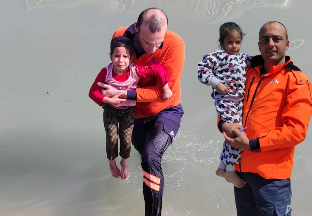 Sulama kanalına düşen Afra’yı belediye personeli kurtardı