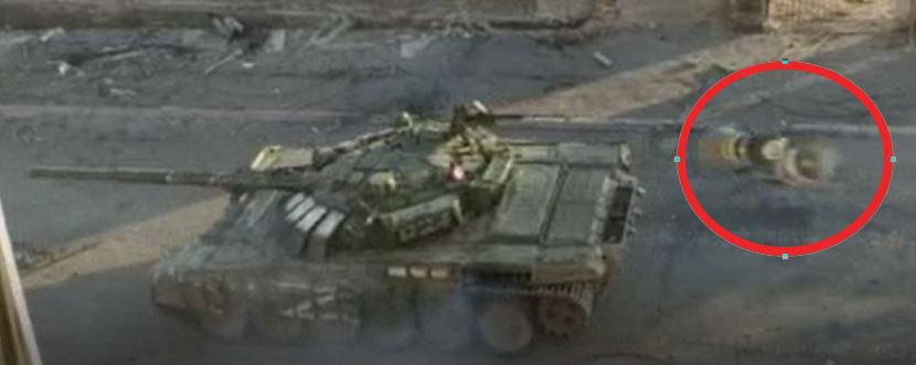 Tanksavar Rus tankına böyle isabet etti