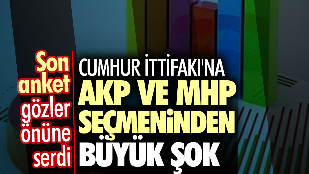 Cumhur İttifakı'na AKP ve MHP seçmeninden büyük şok. Son anket gözler önüne serdi