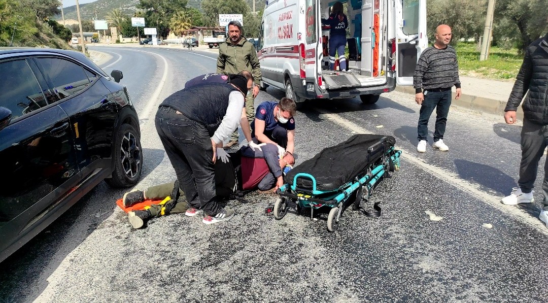 Aydın'da trafik kazası: 1 polis memuru ağır yaralandı