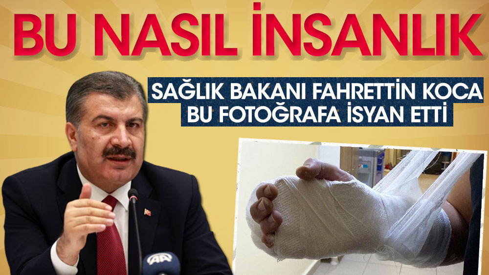 Sağlık Bakanı Fahrettin Koca bu fotoğrafa isyan etti: Bu nasıl insanlık
