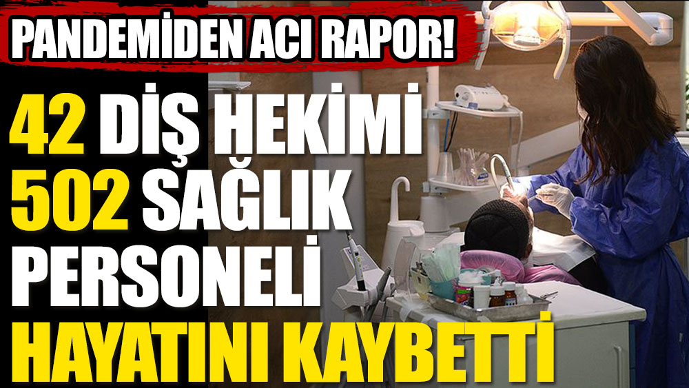 Pandemiden acı rapor! 42 diş hekimi, 502 sağlık çalışanı hayatını kaybetti