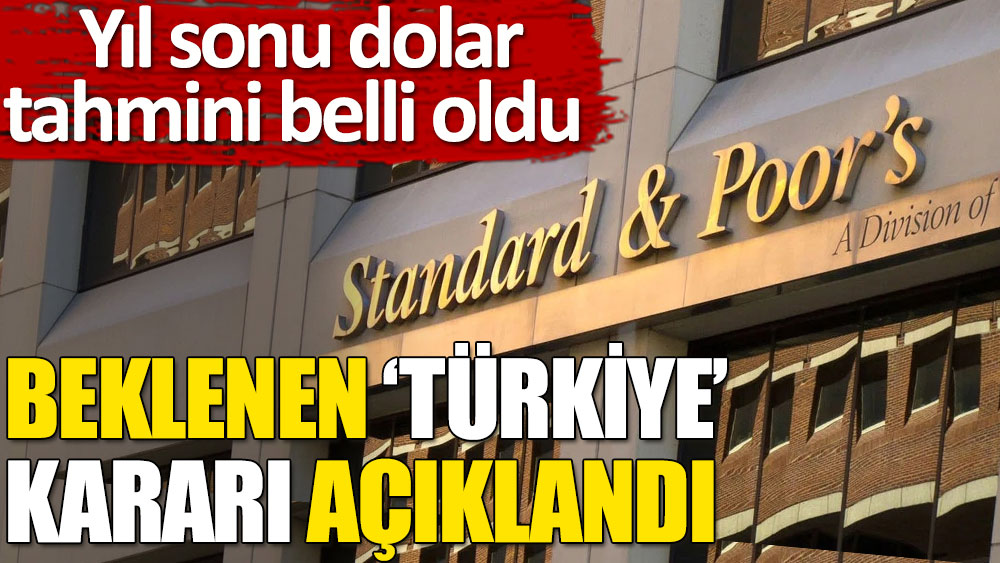 S&P, Türkiye'nin yerel para cinsinden kredi notunu düşürdü