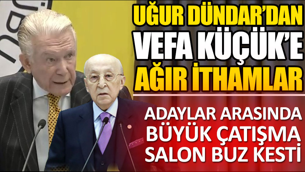 Uğur Dündar'dan Vefa Küçük'e ağır ithamlar! Adaylar arasında büyük çatışma. Salon buz kesti