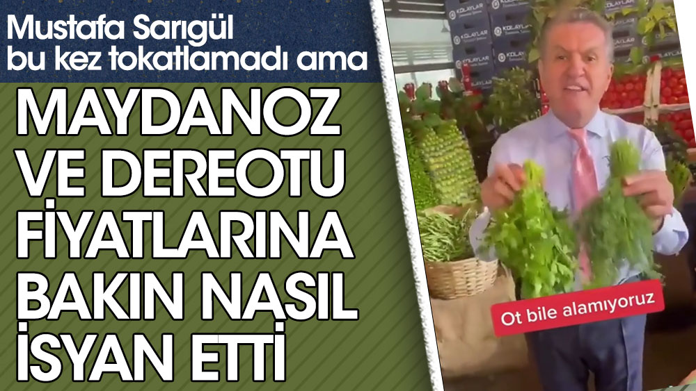 TDP lideri Mustafa Sarıgül bu kez tokatlamadı ama... Yeşillik fiyatlarına böyle isyan etti!