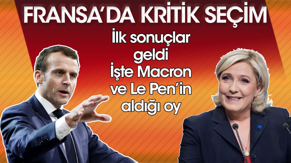 Fransa'da kritik seçim! İlk sonuçlar geldi. İşte Macron ve Le Pen'in aldı oy