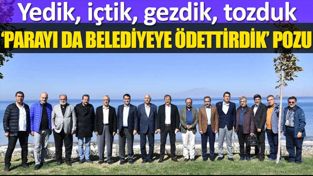 AKP'lilerden yedik, içtik, gezdik, tozduk parayı da belediyeye ödettik pozu!