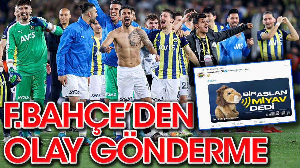 Fenerbahçe'den oyuncak aslanlı gönderme: Bir aslan miyav dedi