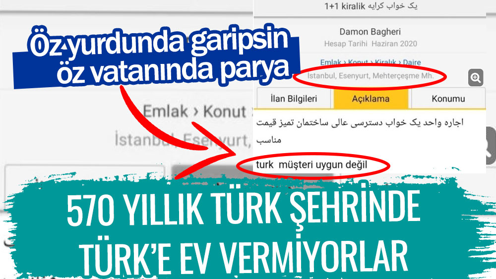 570 yıllık Türk şehrinde Türk'e ev vermiyorlar! Öz  yurdunda garipsin öz vatanında parya