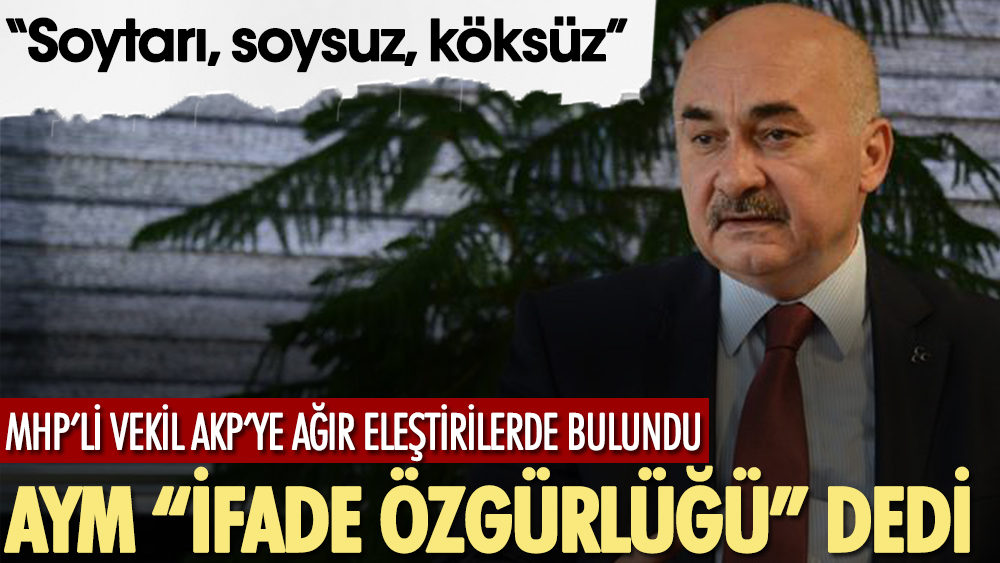 MHP’li vekil AKP’ye ağır eleştirilerde bulundu, AYM “İfade özgürlüğü” dedi