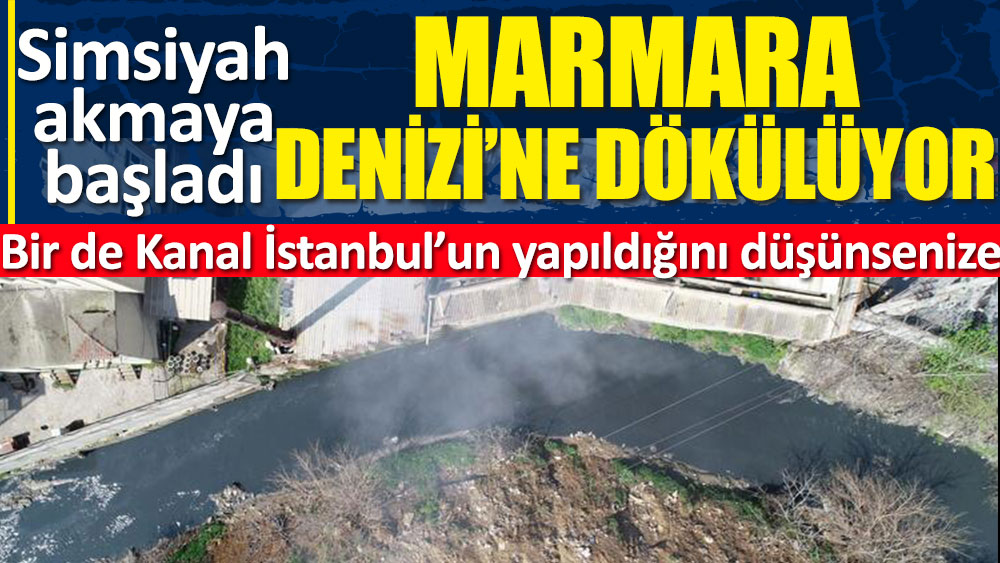 Simsiyah akmaya başladı... Marmara Denizi'ne dökülüyor!