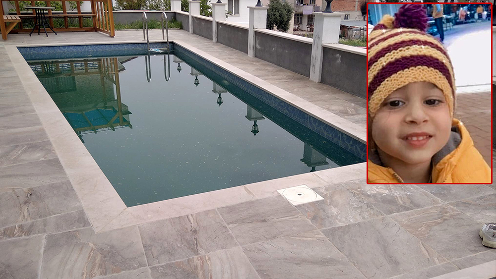 Yağmur suyu dolu havuza düşen 3 yaşındaki çocuk hayatını kaybetti